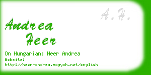 andrea heer business card